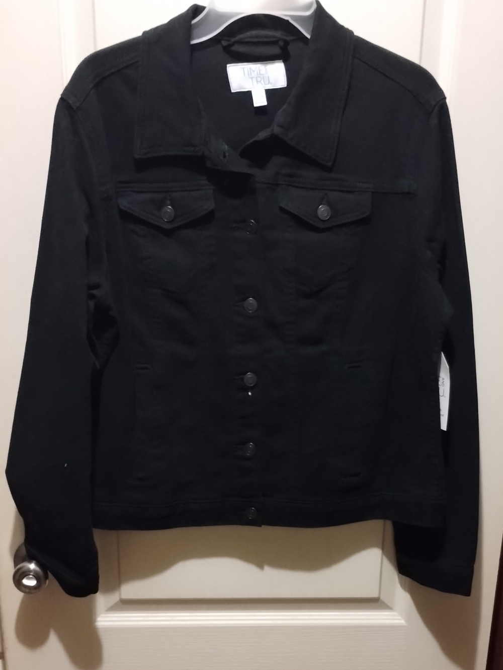 Time and Tru Women's Black Jean Jacket